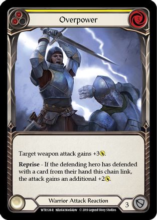 Overpower (Yellow) (WTR124) [Welcome to Rathe] 1st Edition Rainbow Foil - Deck Out Gaming