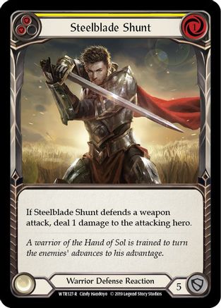Steelblade Shunt (Yellow) (WTR127) [Welcome to Rathe] 1st Edition - Deck Out Gaming