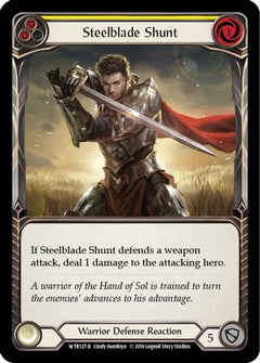 Steelblade Shunt (Yellow) (WTR127) [Welcome to Rathe] 1st Edition Rainbow Foil - Deck Out Gaming