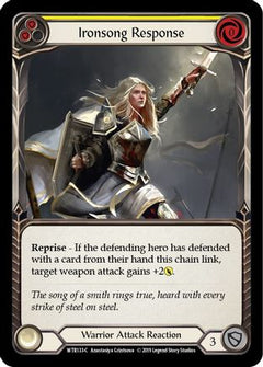Ironsong Response (Yellow) (WTR133) [Welcome to Rathe] 1st Edition Rainbow Foil - Deck Out Gaming