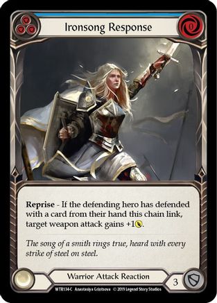 Ironsong Response (Blue) (WTR134) [Welcome to Rathe] 1st Edition - Deck Out Gaming