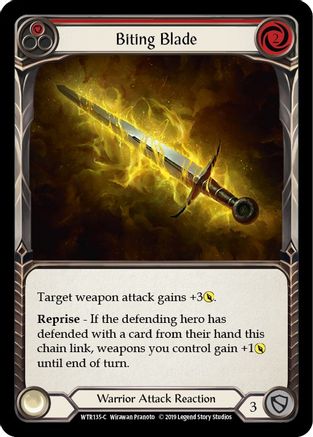 Biting Blade (Red) (WTR135) [Welcome to Rathe] Unlimited Edition - Deck Out Gaming