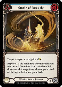 Stroke of Foresight (Blue) (WTR140) [Welcome to Rathe] 1st Edition Rainbow Foil - Deck Out Gaming
