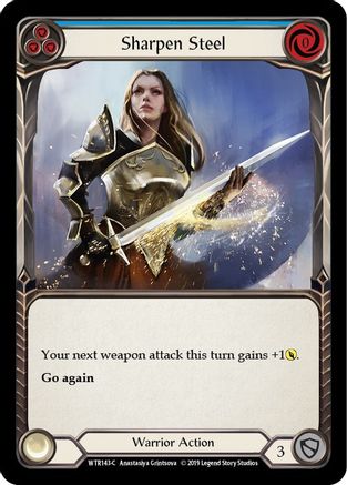 Sharpen Steel (Blue) (WTR143) [Welcome to Rathe] Unlimited Edition Rainbow Foil - Deck Out Gaming