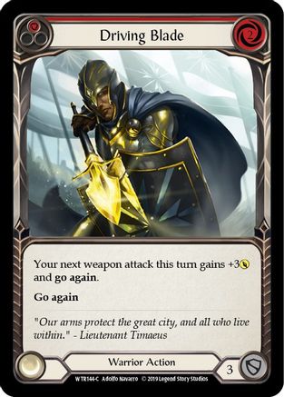 Driving Blade (Red) (WTR144) [Welcome to Rathe] 1st Edition - Deck Out Gaming