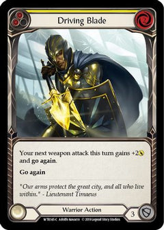 Driving Blade (Yellow) (WTR145) [Welcome to Rathe] Unlimited Edition - Deck Out Gaming