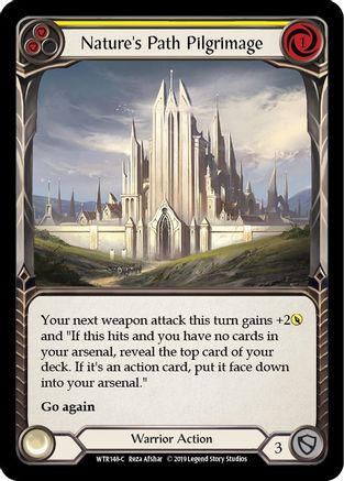 Nature's Path Pilgrimage (Yellow) (WTR148) [Welcome to Rathe] 1st Edition Rainbow Foil - Deck Out Gaming