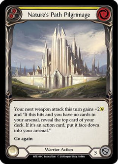 Nature's Path Pilgrimage (Yellow) (WTR148) [Welcome to Rathe] 1st Edition Rainbow Foil - Deck Out Gaming