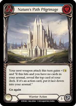 Nature's Path Pilgrimage (Blue) (WTR149) [Welcome to Rathe] 1st Edition Rainbow Foil - Deck Out Gaming