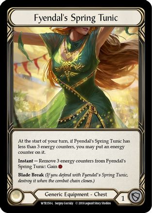 Fyendal's Spring Tunic (WTR150) [Welcome to Rathe] Unlimited Edition Rainbow Foil - Deck Out Gaming