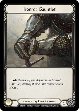 Ironrot Gauntlet (WTR157) [Welcome to Rathe] 1st Edition Cold Foil - Deck Out Gaming