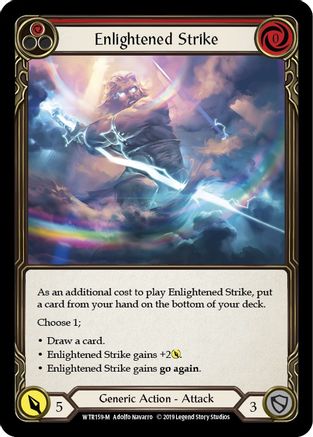 Enlightened Strike (WTR159) [Welcome to Rathe] Unlimited Edition Rainbow Foil - Deck Out Gaming