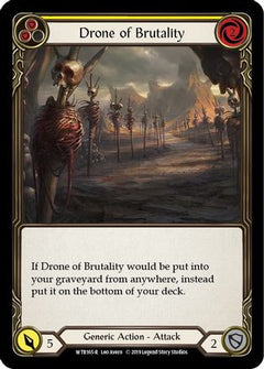 Drone of Brutality (Yellow) (WTR165) [Welcome to Rathe] Unlimited Edition Rainbow Foil - Deck Out Gaming