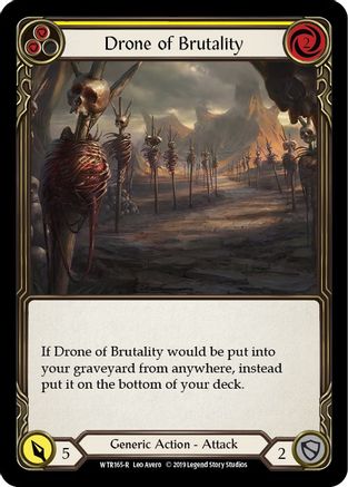 Drone of Brutality (Yellow) (WTR165) [Welcome to Rathe] 1st Edition Rainbow Foil - Deck Out Gaming
