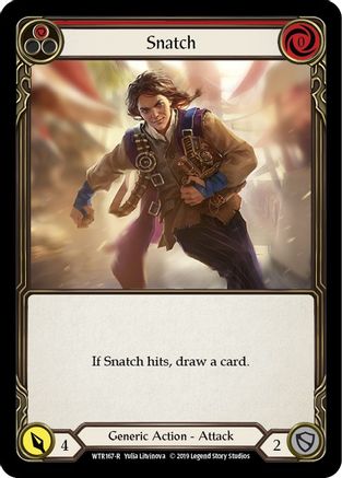 Snatch (Red) (WTR167) [Welcome to Rathe] Unlimited Edition Rainbow Foil - Deck Out Gaming