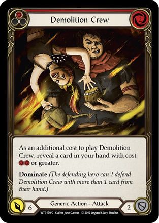 Demolition Crew (Red) (WTR179) [Welcome to Rathe] 1st Edition Rainbow Foil - Deck Out Gaming