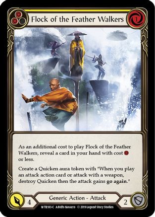 Flock of the Feather Walkers (Yellow) (WTR183) [Welcome to Rathe] Unlimited Edition Rainbow Foil - Deck Out Gaming