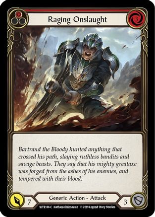Raging Onslaught (Red) (WTR188) [Welcome to Rathe] Unlimited Edition - Deck Out Gaming