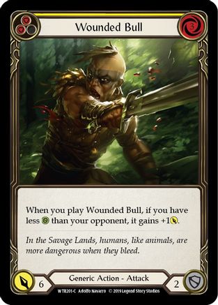 Wounded Bull (Yellow) (WTR201) [Welcome to Rathe] 1st Edition Rainbow Foil - Deck Out Gaming