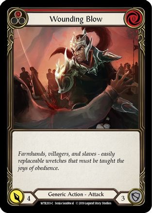 Wounding Blow (Red) (WTR203) [Welcome to Rathe] Unlimited Edition - Deck Out Gaming