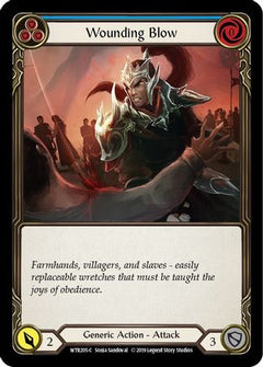 Wounding Blow (Blue) (WTR205) [Welcome to Rathe] Unlimited Edition Rainbow Foil - Deck Out Gaming
