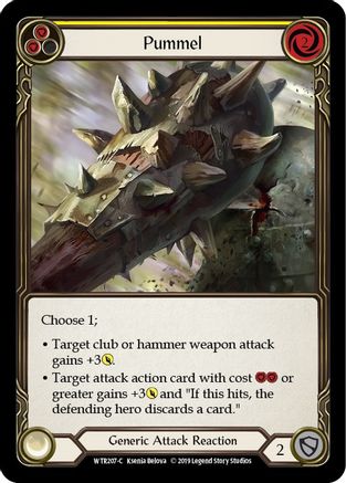 Pummel (Yellow) (WTR207) [Welcome to Rathe] 1st Edition Rainbow Foil - Deck Out Gaming