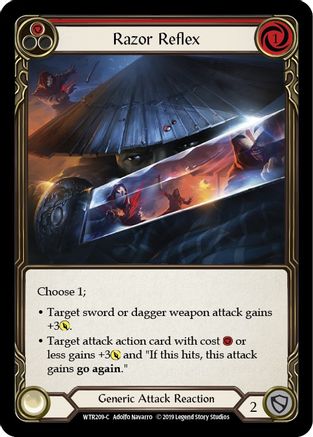 Razor Reflex (Red) (WTR209) [Welcome to Rathe] Unlimited Edition Rainbow Foil - Deck Out Gaming