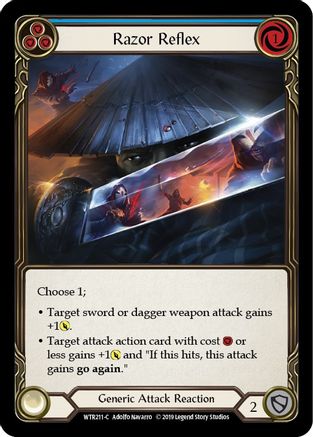 Razor Reflex (Blue) (WTR211) [Welcome to Rathe] 1st Edition - Deck Out Gaming