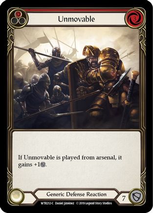 Unmovable (Red) (WTR212) [Welcome to Rathe] 1st Edition Rainbow Foil - Deck Out Gaming