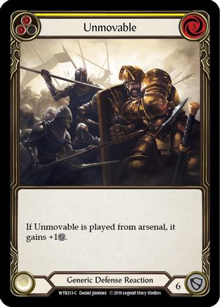 Unmovable (Yellow) (WTR213) [Welcome to Rathe] 1st Edition - Deck Out Gaming
