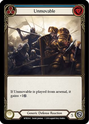 Unmovable (Blue) (WTR214) [Welcome to Rathe] 1st Edition Rainbow Foil - Deck Out Gaming