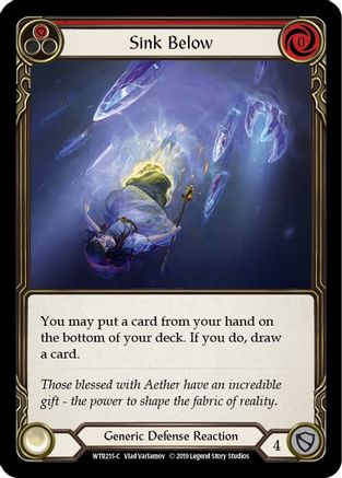 Sink Below (Red) (WTR215) [Welcome to Rathe] 1st Edition Rainbow Foil - Deck Out Gaming