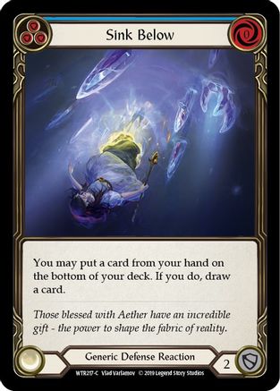 Sink Below (Blue) (WTR217) [Welcome to Rathe] Unlimited Edition - Deck Out Gaming