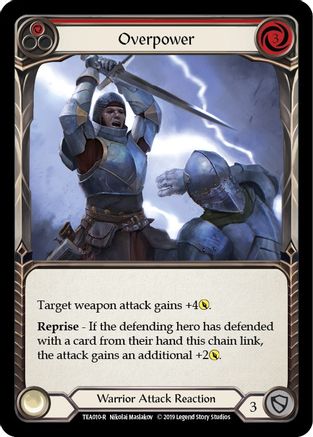 Overpower (Red) (TEA010) [Hero Deck: Dorinthea] 1st Edition - Deck Out Gaming