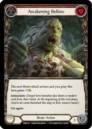 Awakening Bellow (Red) (RNR014) [Hero Deck: Rhinar] 1st Edition - Deck Out Gaming