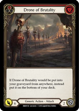 Drone of Brutality (Red) (RNR015) [Hero Deck: Rhinar] 1st Edition - Deck Out Gaming