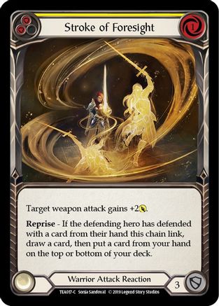 Stroke of Foresight (Yellow) (TEA017) [Hero Deck: Dorinthea] 1st Edition - Deck Out Gaming