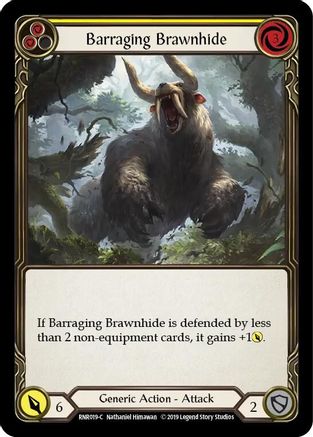 Barraging Brawnhide (Yellow) (RNR019) [Hero Deck: Rhinar] - Deck Out Gaming