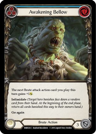 Awakening Bellow (Blue) (RNR024) [Hero Deck: Rhinar] 1st Edition - Deck Out Gaming