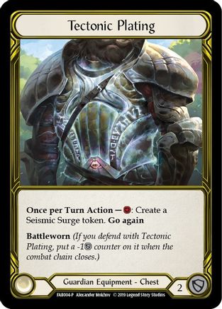 Tectonic Plating (Golden) - FAB004 (FAB004) [Flesh and Blood: Promo Cards] 1st Edition Cold Foil - Deck Out Gaming