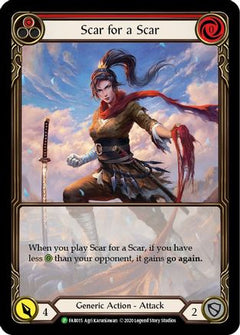 Scar for a Scar - FAB015 (FAB015) [Flesh and Blood: Promo Cards] 1st Edition Rainbow Foil - Deck Out Gaming