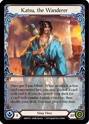 Katsu, the Wanderer - HER003 (HER003) [Flesh and Blood: Promo Cards] 1st Edition Cold Foil - Deck Out Gaming