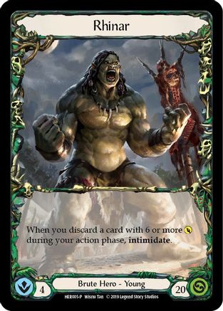 Rhinar - HER005 (HER005) [Flesh and Blood: Promo Cards] 1st Edition Rainbow Foil - Deck Out Gaming