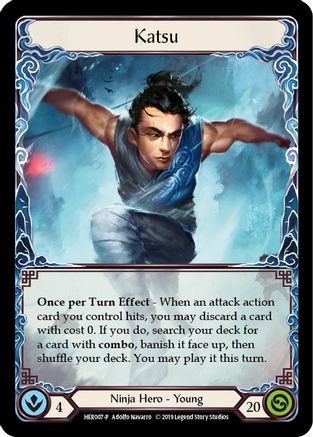Katsu - HER007 (HER007) [Flesh and Blood: Promo Cards] 1st Edition Rainbow Foil - Deck Out Gaming