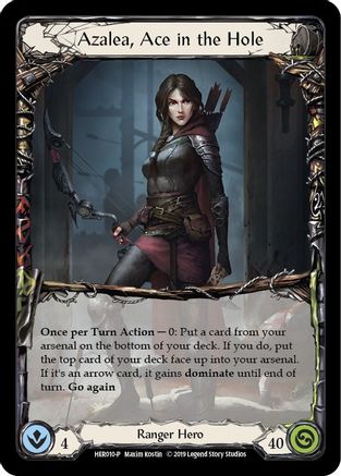 Azalea, Ace in the Hole - HER010 (HER010) [Flesh and Blood: Promo Cards] 1st Edition Cold Foil - Deck Out Gaming