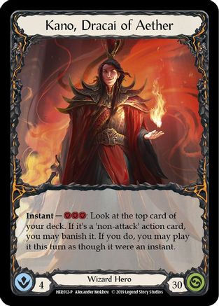 Kano, Dracai of Aether - HER012 (HER012) [Flesh and Blood: Promo Cards] 1st Edition Cold Foil - Deck Out Gaming