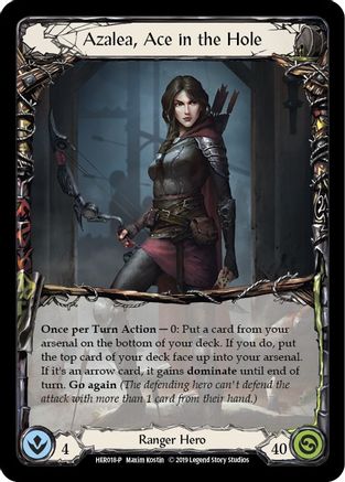 Azalea, Ace in the Hole (Rainbow) - HER018 (HER018) [Flesh and Blood: Promo Cards] 1st Edition Rainbow Foil - Deck Out Gaming