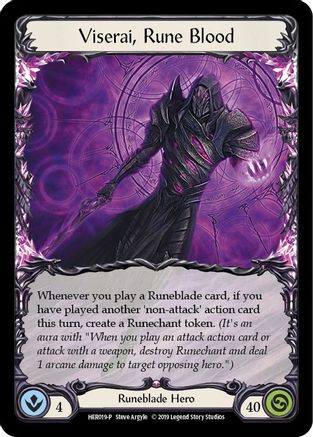 Viserai, Rune Blood (Rainbow) - HER019 (HER019) [Flesh and Blood: Promo Cards] 1st Edition Rainbow Foil - Deck Out Gaming