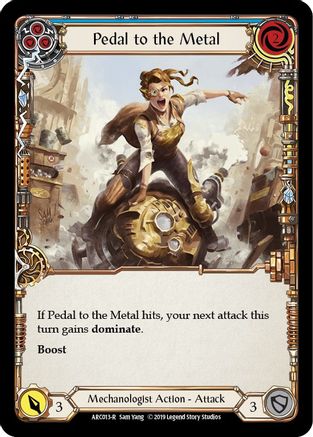 Pedal to the Metal (Blue) (ARC013) [Arcane Rising] 1st Edition Rainbow Foil - Deck Out Gaming