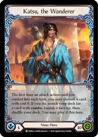Katsu, the Wanderer (Rainbow) (HER023) [Flesh and Blood: Promo Cards] 1st Edition Rainbow Foil - Deck Out Gaming